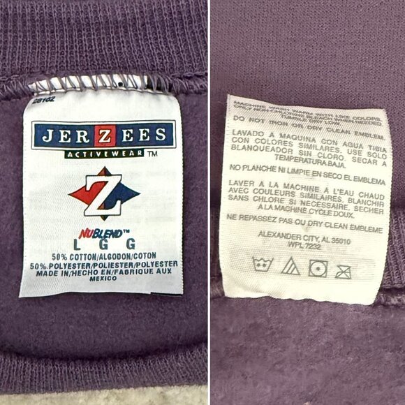 Vintage Snowmen Melt Your Heart Graphic Sweatshirt Oversized Large Purple - Picture 5 of 6